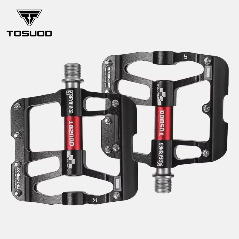 

TOSUOD Road Mountain Bike Pedal Wide Flatform Bicycle Pedal Aluminum Alloy Ultralight Road MTB Pedals Anti-slip Mtb Accessories
