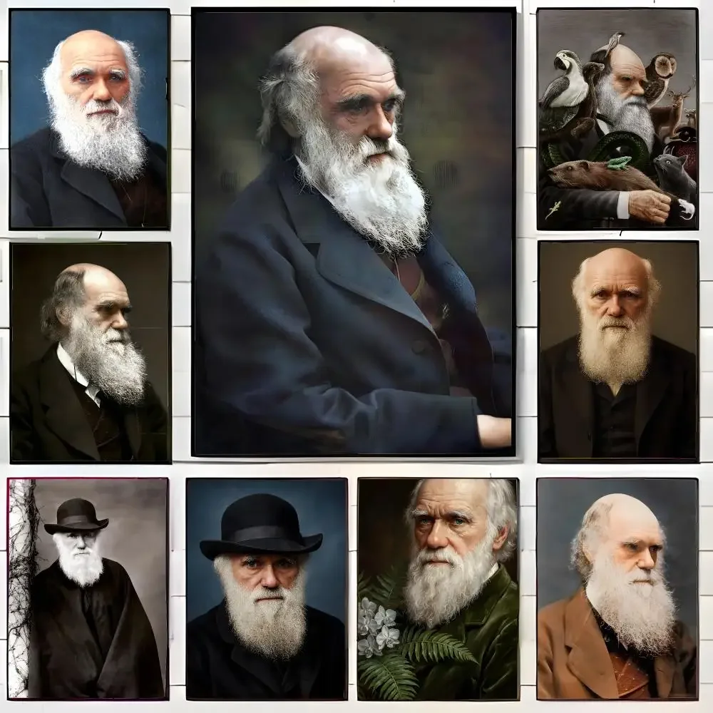 Famous Scholar C-Charles Darwin Poster Wall Art Print Decorative Mural Home Decor Gift Unframed