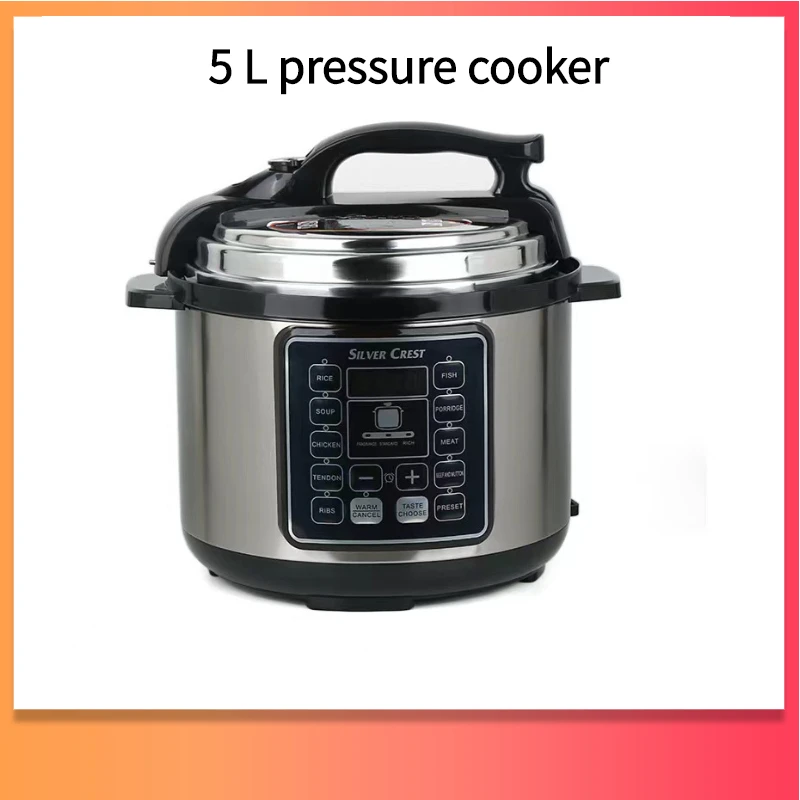 6L electric pressure cooker 1500W household multifunctional electric pressure cooker stew soup cooking timer fully automatic