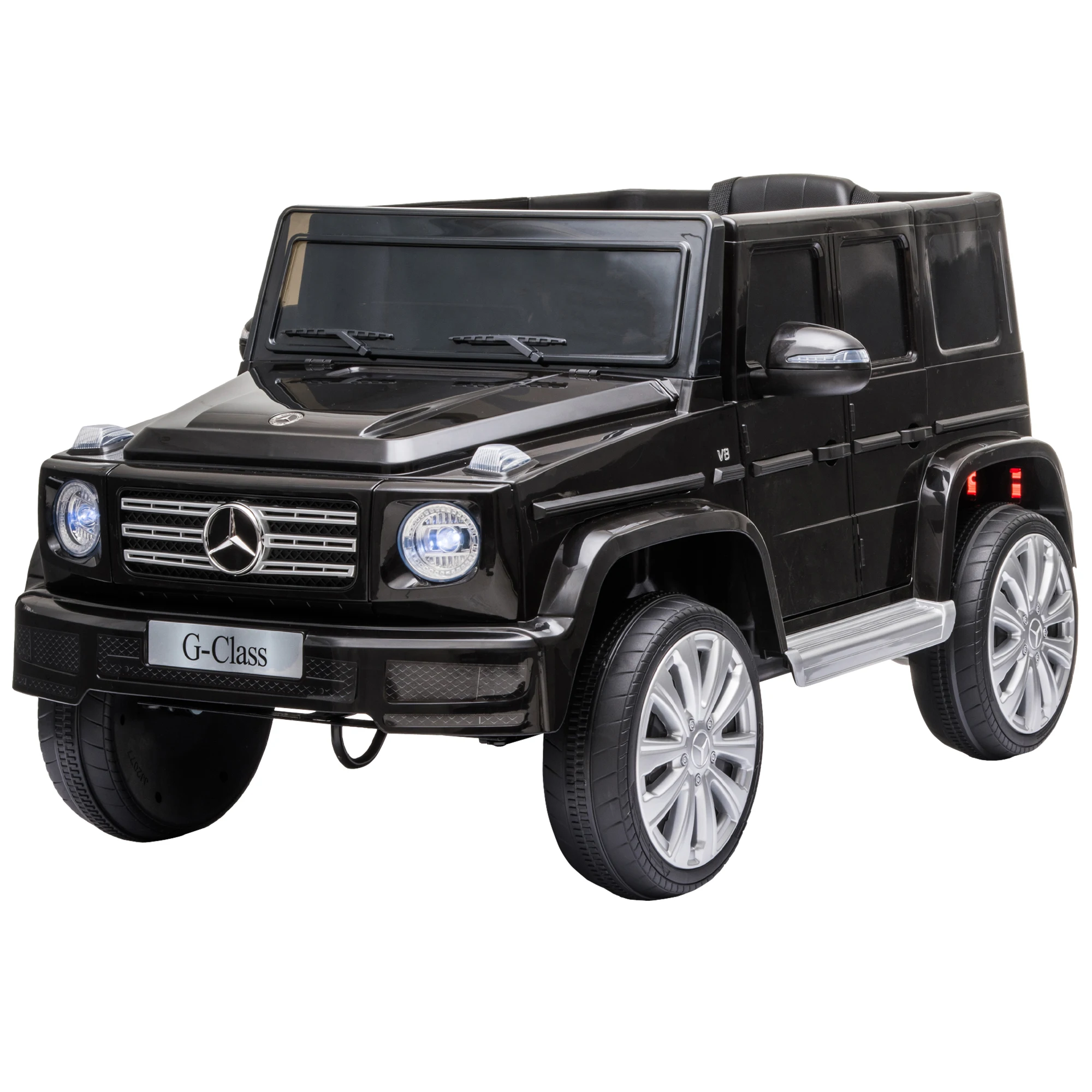 HOMCOM Coche Eléctrico para Niños de +3 Años BENZ G500 Carga 30 kg Negro