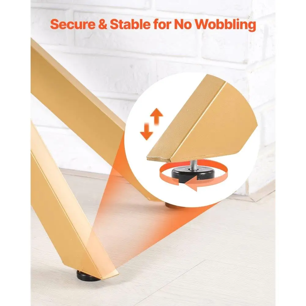 Modern Rectangle Glass Coffee Table with Iron Cross Legs Adjustable Anti Slip Feet for living Room Entryway Foyer Decor