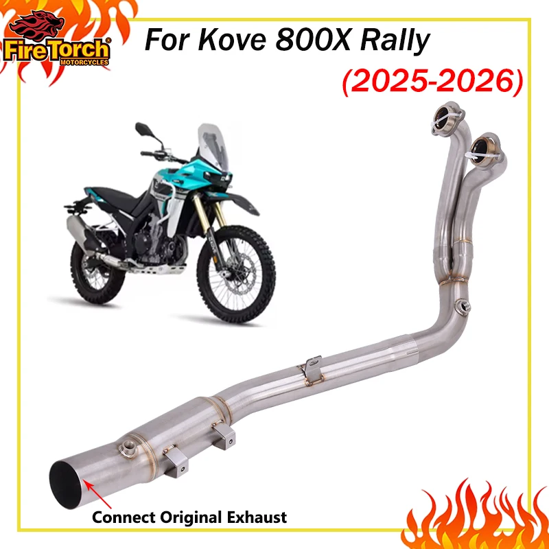 

Slip On For Kove 800X 800X 2025 2026 Motorcycle Exhaust Systems Header 2 Sensor Front Link Pipe Escape Connect Original Muffler