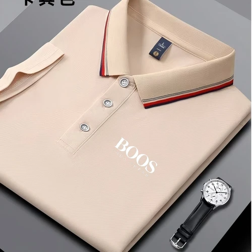 Imagen 2 del producto Polo de manga corta informal de negocios para hombre nuevo bordado, Top moderno, transpirable, cómodo y versátil
