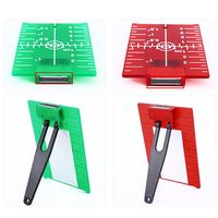 2pcs Red/Green Laser Level Target Board Vertical/Horizontal Rotating Measurement Line Beam Distance Plate Plastic Double Scale