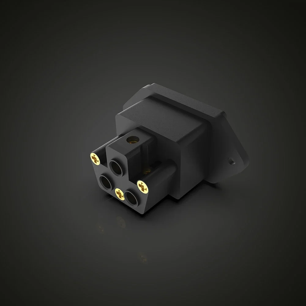 Viborg VI20G Pure Copper Gold Plated 20A Power Inlet C20 Male Copper 125V/20A 250V/16A High-Power AC inlet IEC Power socket