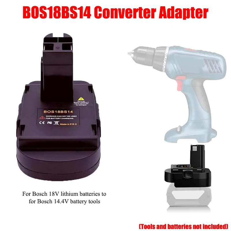 

For Bosch 18V Li-ion Batteries BOS18BS14 Battery Adapter Converter Compatible with For Bosch 14.4V Li-ion Battery Power Tools