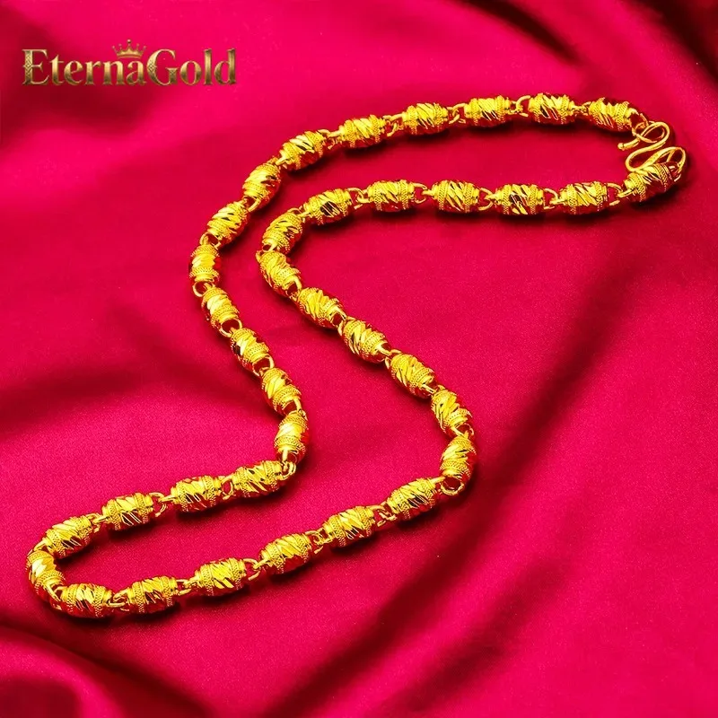 

Оливковое ожерелье EternaGold из 24-каратного золота | Золото 999 пробы, 3D-форма в виде оливы с массивной цепочкой, воплощающая мужественную силу для мужчин.