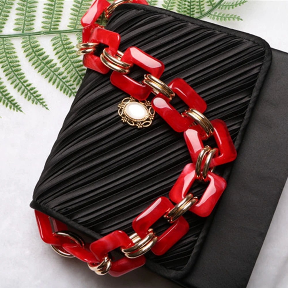 Acrylic Handbag Strap Linked Chains Short Hand Portable Shoulder Straps Handmade Women Jewelry DIY Statements N006 finished