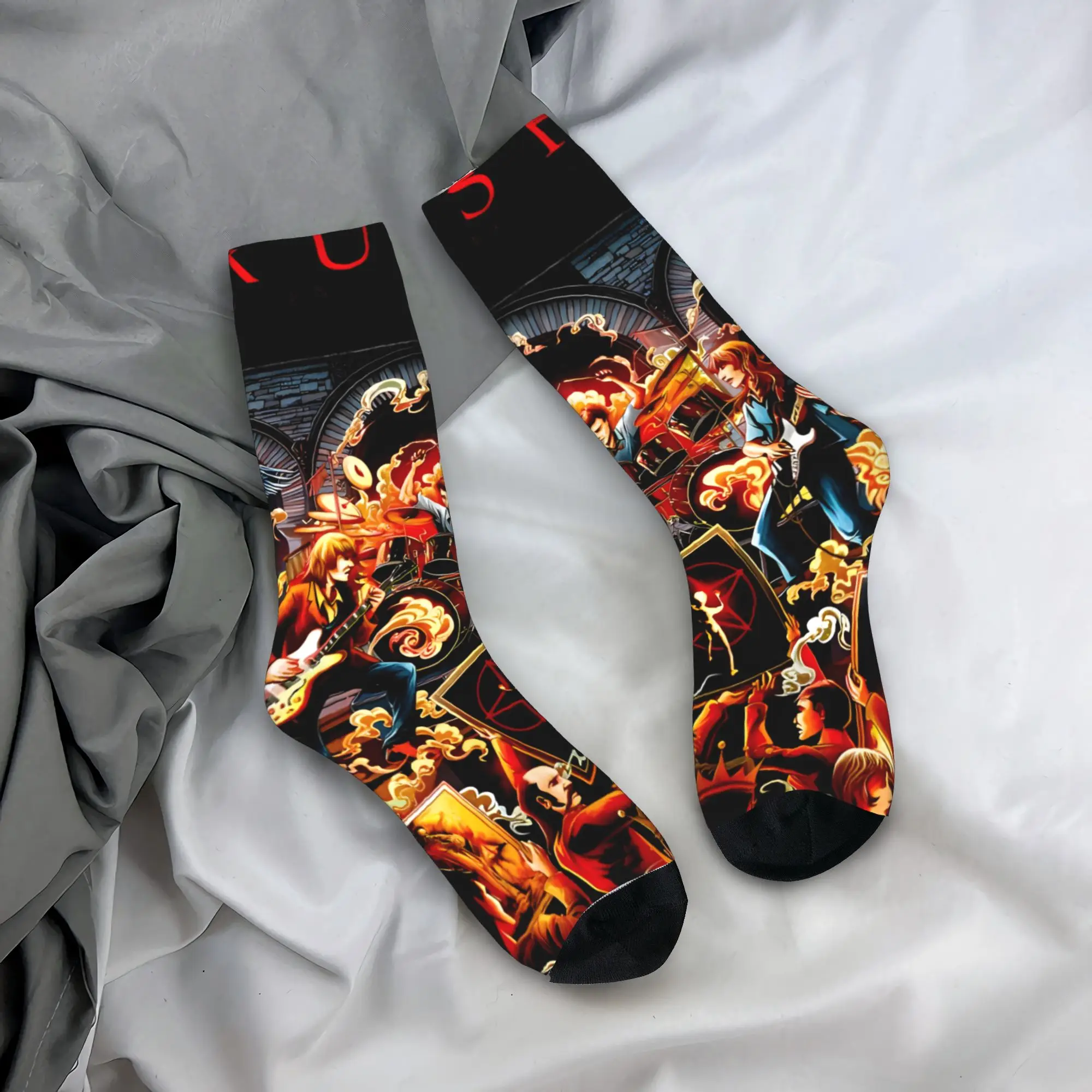 

Rush Rock Band Stockings Korean Socks Men Soft Socks Autumn Climbing Graphic Non Slip Socks Gift