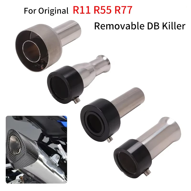 

49mm 51mm For Original R11 R55 R77 Removable DB Killer Exhaust Pipe Moto Catalyst Escape Silenciador Muffler