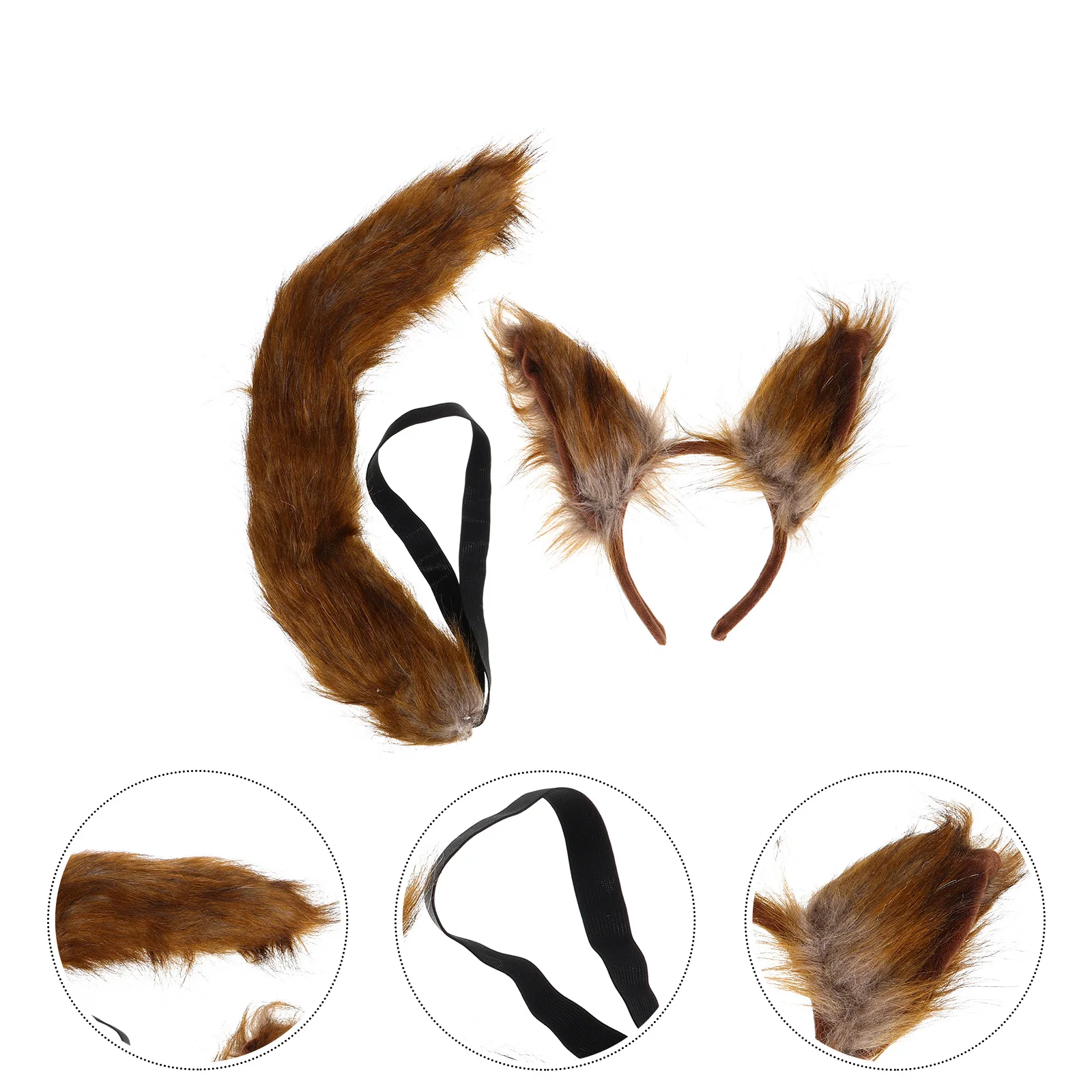 

Adorable Fox Ears Headband with Realistic Tail Accessory for Costume Events Festivals Dress-Up Fun Anime Cosplay