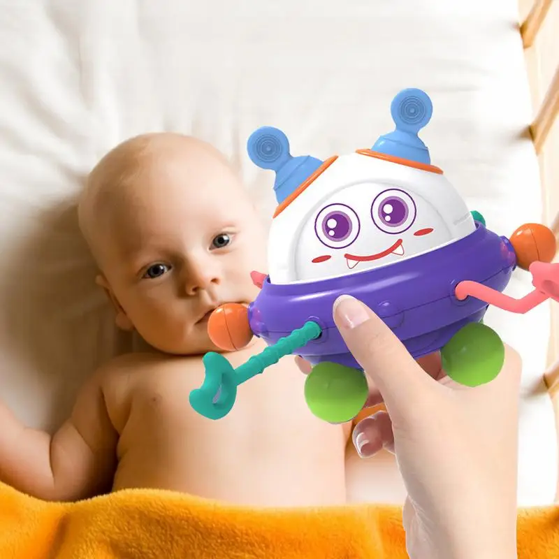 Pull String Toy giocattoli sensoriali per tirare il massaggiagengive Pull String Toys per bambini sopra i 18 mesi di attività in Silicone per uso alimentare