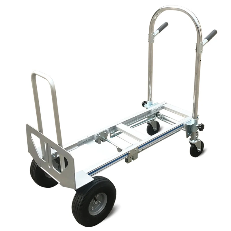 Aluminum Alloy Delivery Trolley Cart Hand Truck Folding Dolly Portable Luggage Shopping Cart