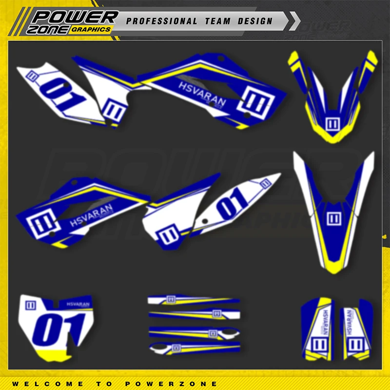 PowerZone Custom Team Graphics Backgrounds Decal Stickers Kit For Husqvarna TC85 2017 2016 2015 2014 07