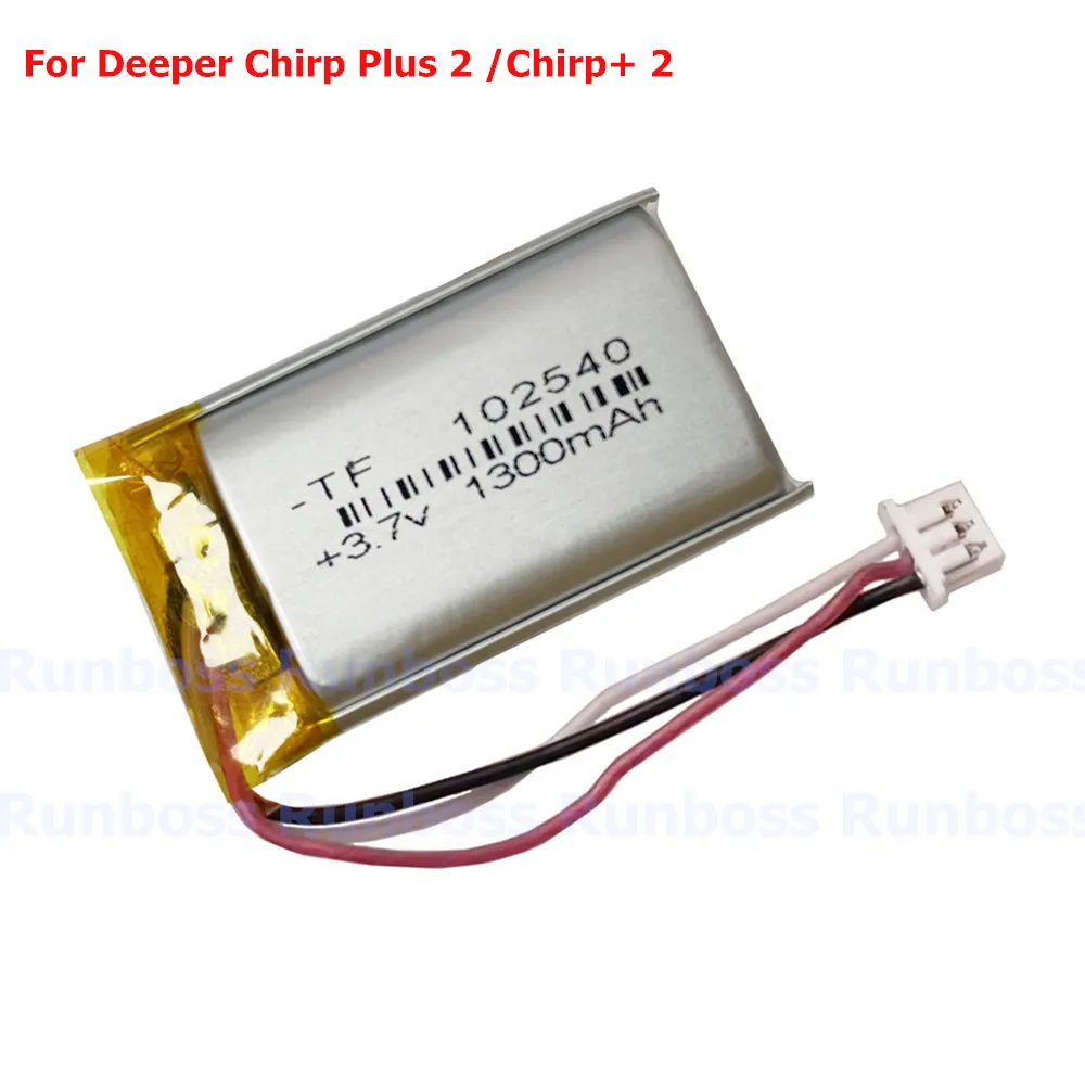 New 3.7V 1300mAh Battery For Deeper Chirp Plus 2 /Chirp+ 2 Wireless Fishfinder Sonar GPS