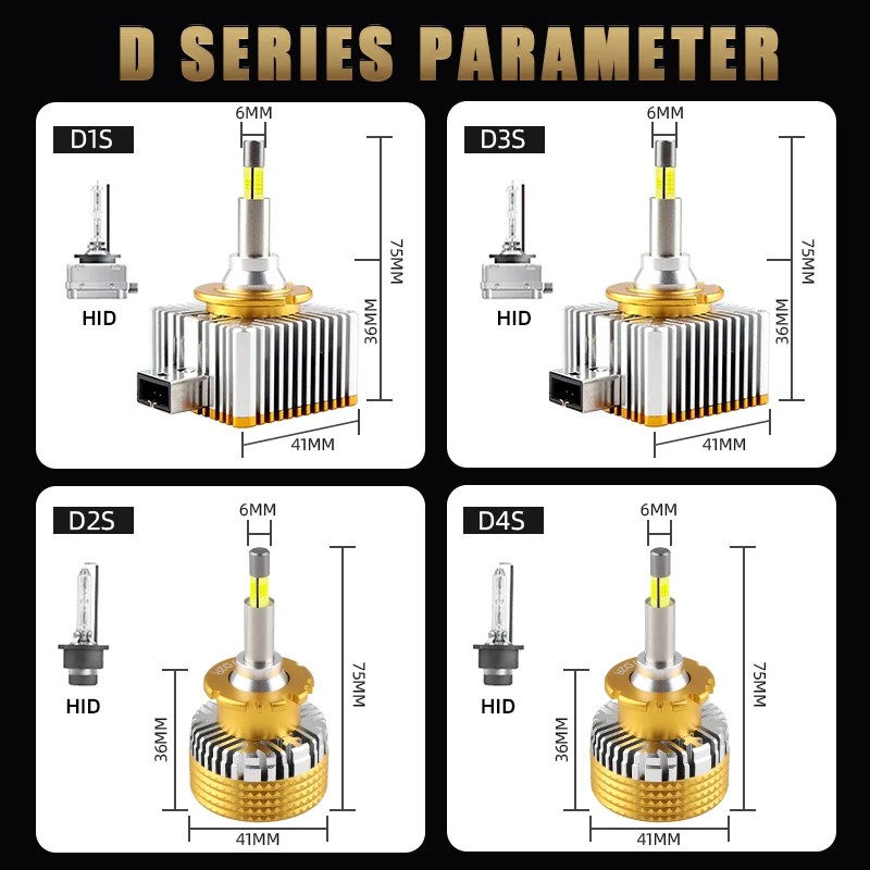 360D3S D1S Светодиодная автомобильная фара Ксеноновая лампа HID 1:1 D2S D4S Canbus D1R D2R D3R D4R Светодиодная турбо-автомобильная лампа Мотоциклетные фары Plug&Play