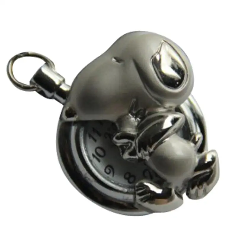 Vintage Snoopy Metal Pocket Watch Keychain Retro Quartz Analog Timepiece Pendant Key Ring Decor Accessory for Handbag