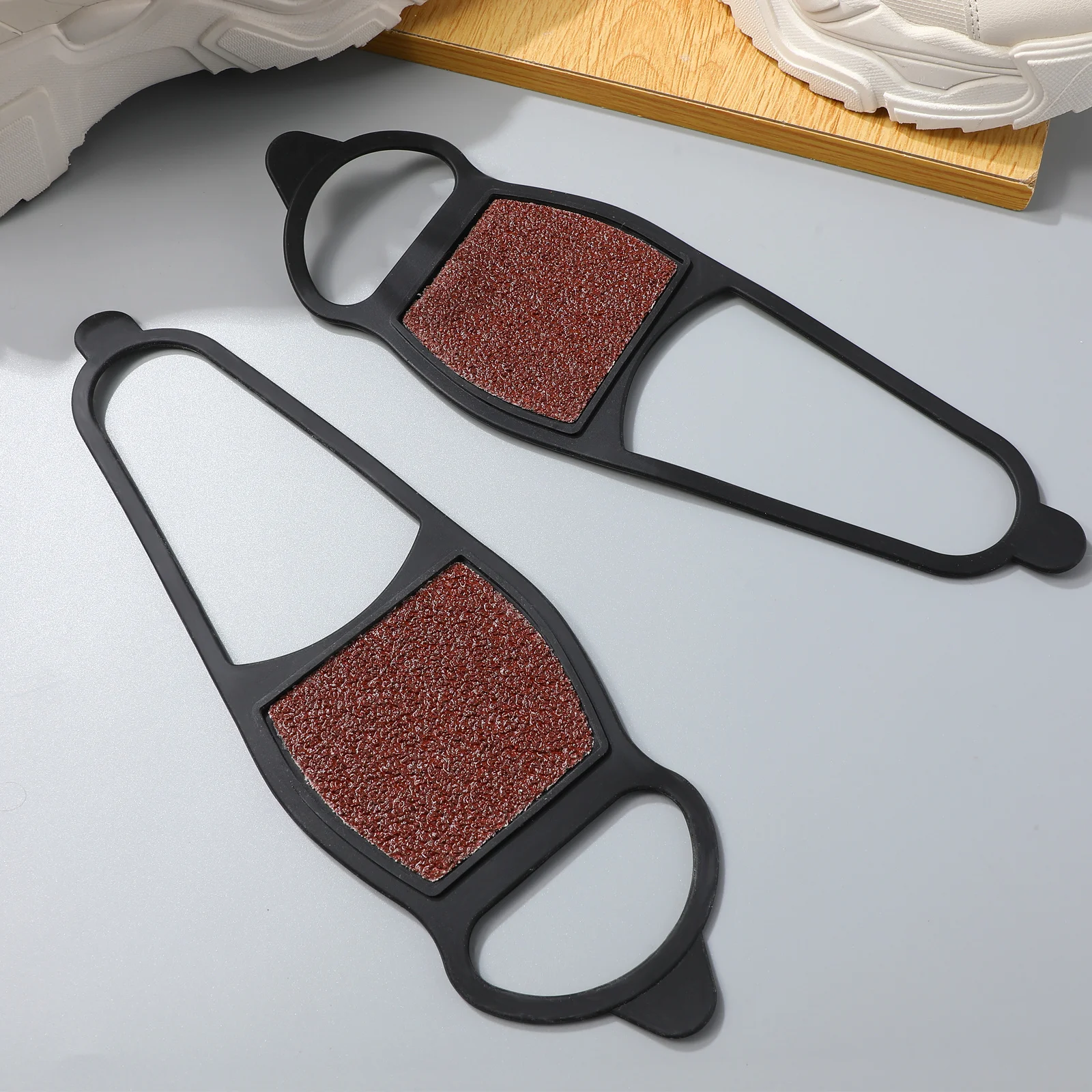 

2pcs Anti-Slip Shoes Cover Double-Sided Coarse Sand Crampons For Ice Snow Outdoor Traction Cleats Hiking Fishing Running