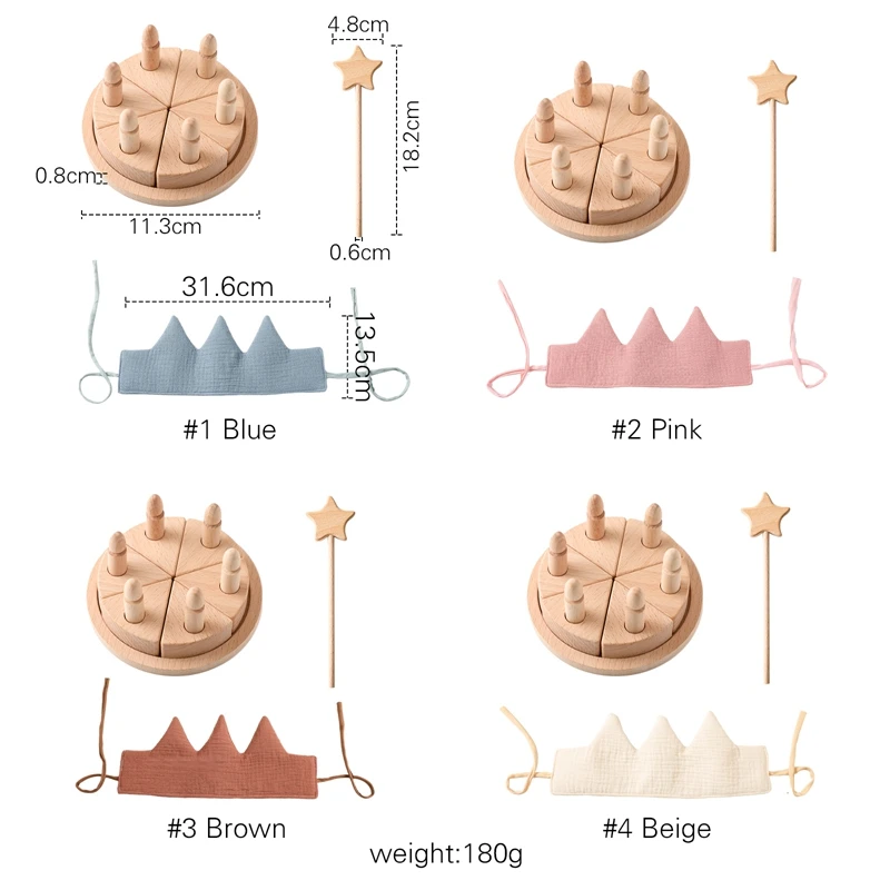 1 Set Kid Simulatie Verjaardagstaart Houten Speelgoed Doen Alsof Beuken Houten Pallets Voedsel Snijden Cake Interactieve Spellen Keuken Speelgoed