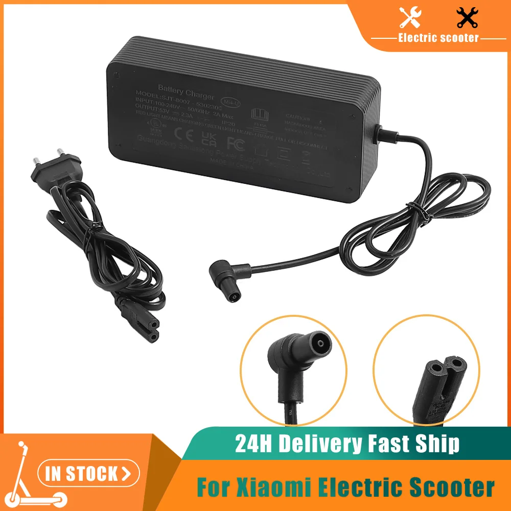

Electric Scooter Battery 53V 2.3A Charger for Xiaomi Mi5 4 Ultra/4 Pro 2nd Gen/for Navee S65 N65i S40 Part Charger Adapter Power