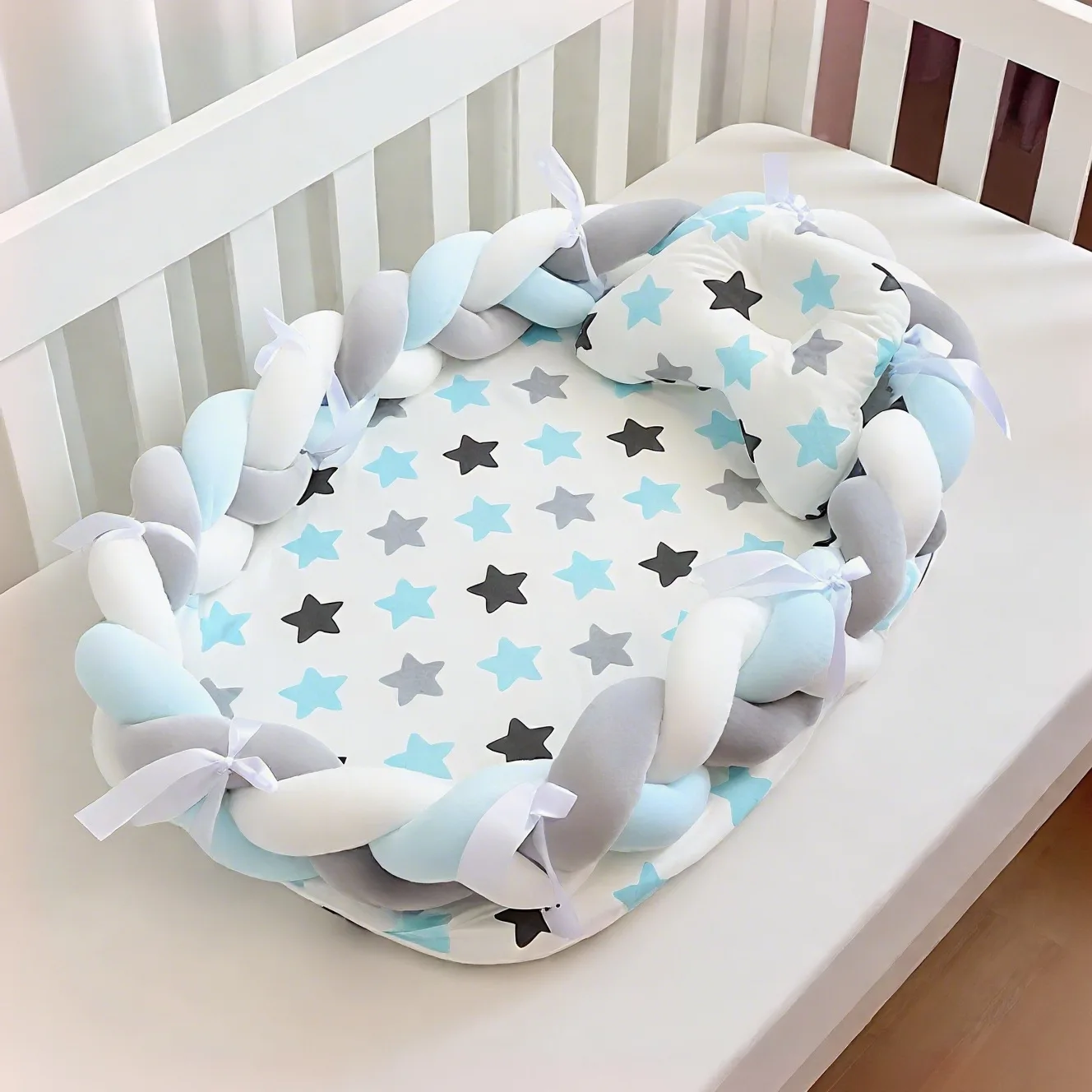 Гнездо для детской спальной кровати, люлька для новорожденных с ограждением, бампер, детская колыбель, детская кроватка для безопасного сна, комплекты постельного белья, подарки