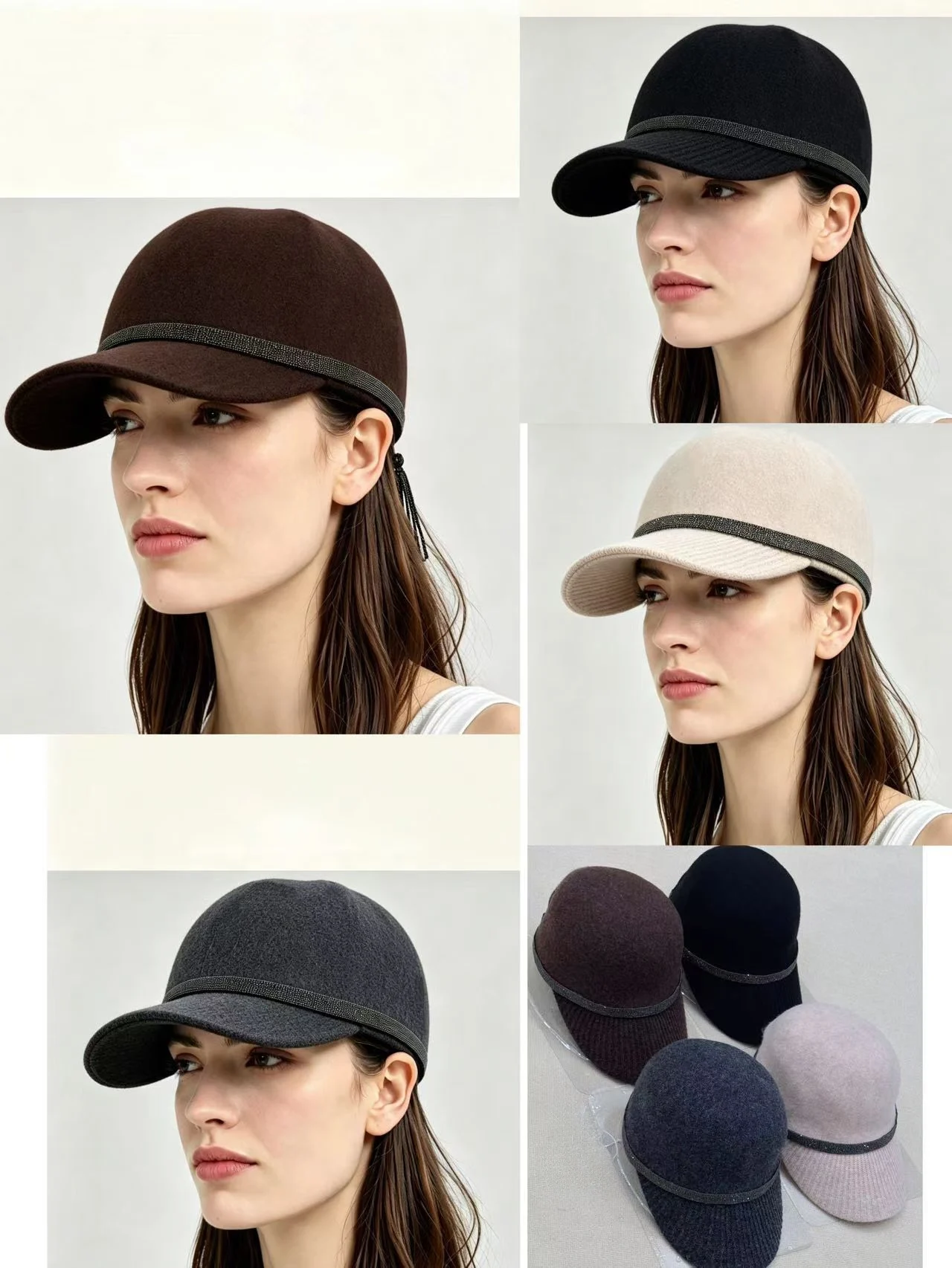 New Autumn/Winter High-Quality Fashionable Wool Baseball Cap, Four Colors, One Size Fits All