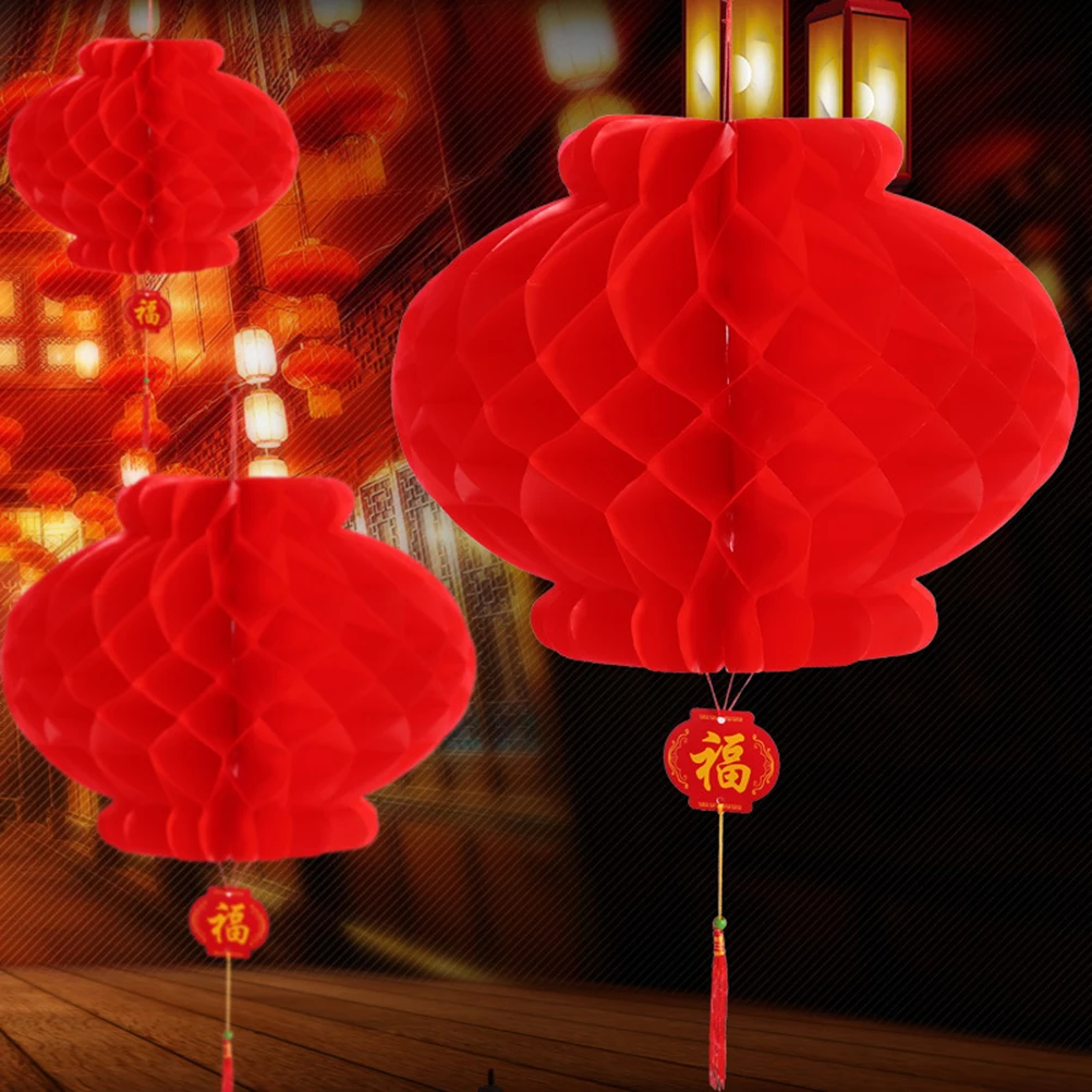 

LED Festive Folding Lantern Decorative Hanging Lanterns Honeycomb Wedding Decoration