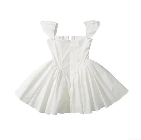 스퀘어칼라 커프스 원피스, 웨이스트라인 미니스커트, 슬림해보이는 A라인, 2025 신상