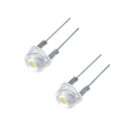 10 pz cappello di paglia LED diodo 8MM bianco caldo 0.5W bianco 0.3W 0.5W 0.75W blu verde rosso giallo luci a Led Diod F8