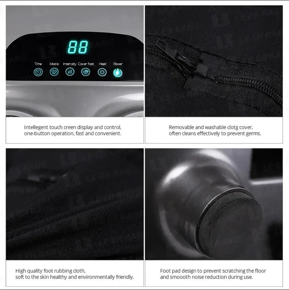 New 220V Shiatsu Foot Massager Parent Foot Massager and Heater Household Roller Airbag Electric Foot Massager