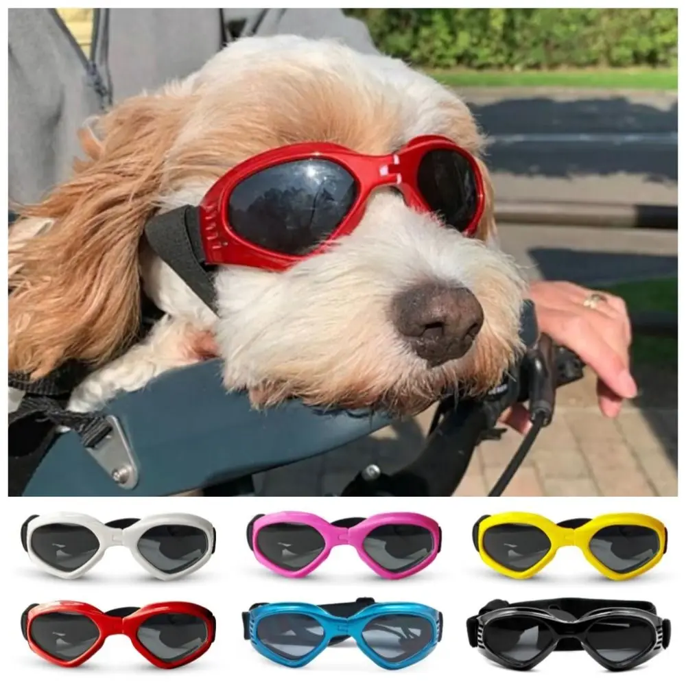 

6 Colors Foldable Pet Sunglasses Adjustable Clear Vision Dog Eyewear Breathable Eye Protective Cat Glasses Pet Grooming