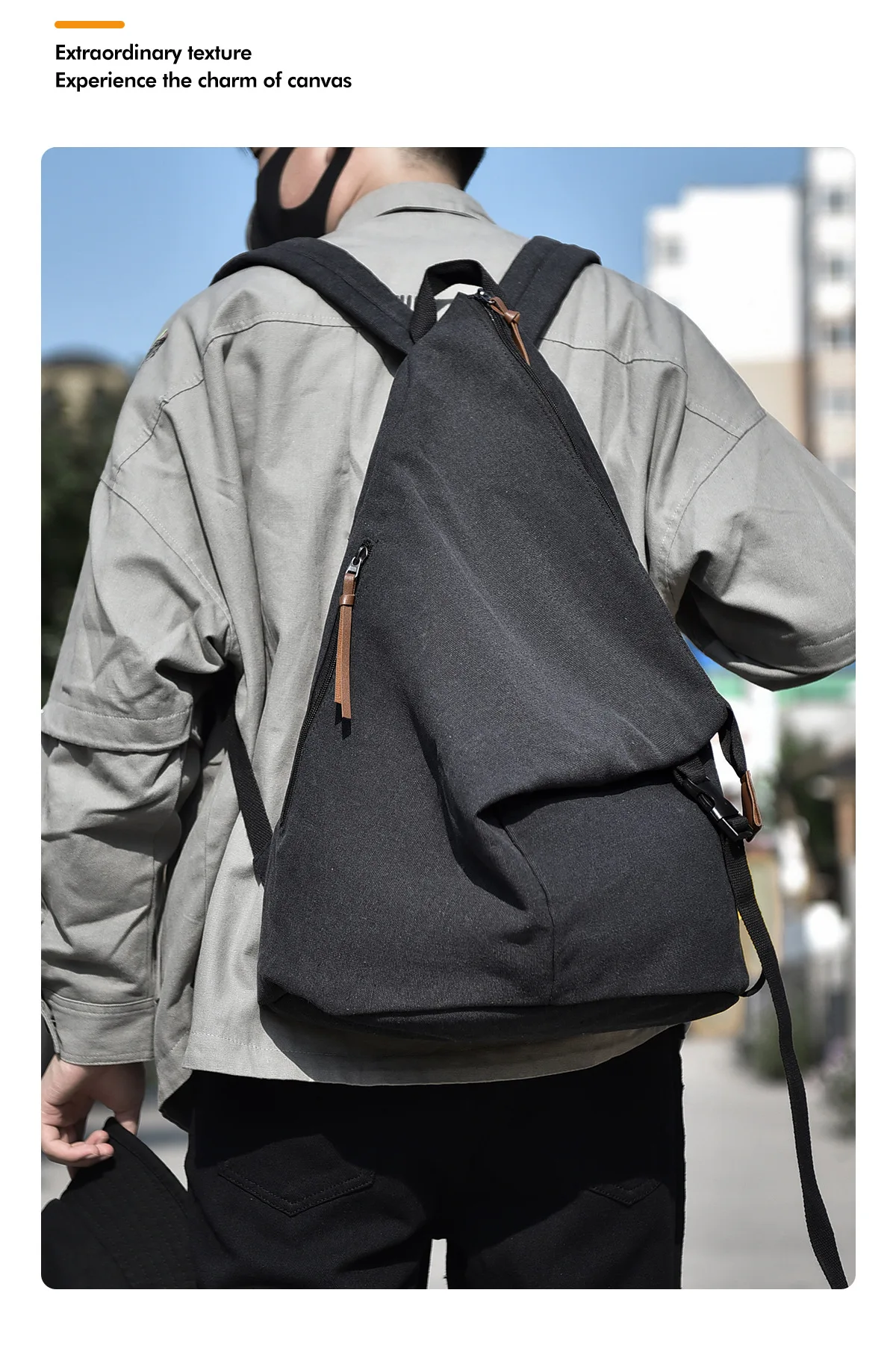 2024 New Canvas Backpack with Large Capacity for Men, Commuting and Traveling with Style mochilas рюкзак мужской bolsa feminina