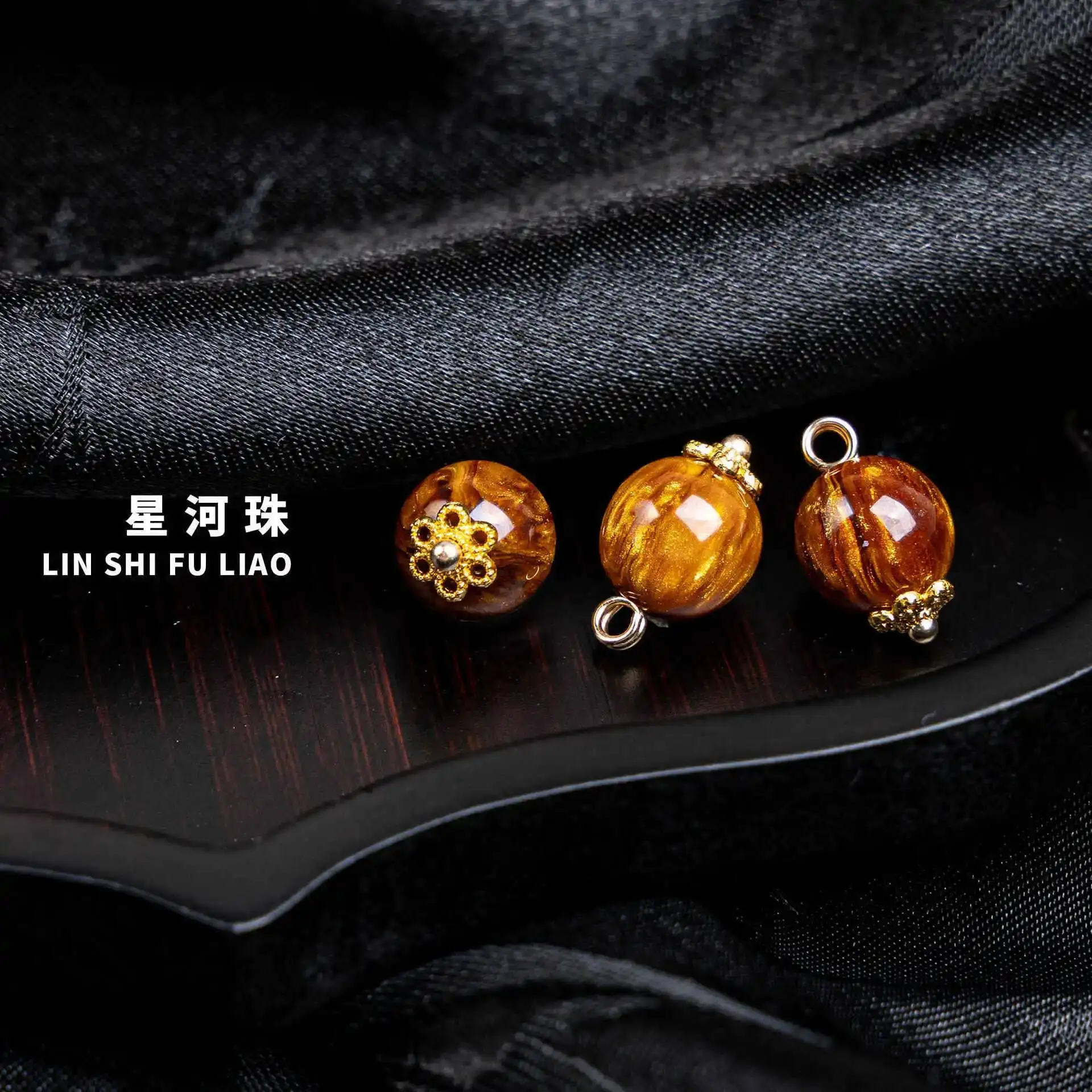 5PCS Cheongsam Buttons Imitation Jade Star River Beads Pearl Buttons Tang Suit Hanfu National Trend Chinese Clothing