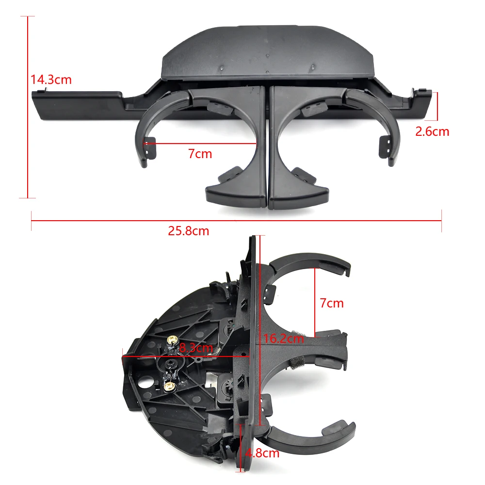 Suporte duplo dianteiro e traseiro do copo da bebida do carro, BMW E39, 520i, 525i, 528i, 520d, 1997-2003, 51168184520, 51168190205, 51168190206