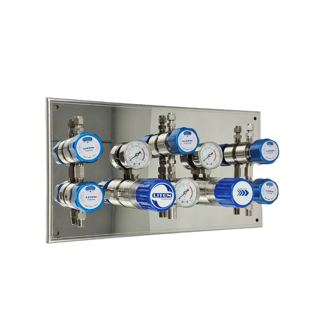 

Semi Automatic Changeover Panel 2 Cylinder Regulator All 316L Stainless Steel for 6.0N High Purity