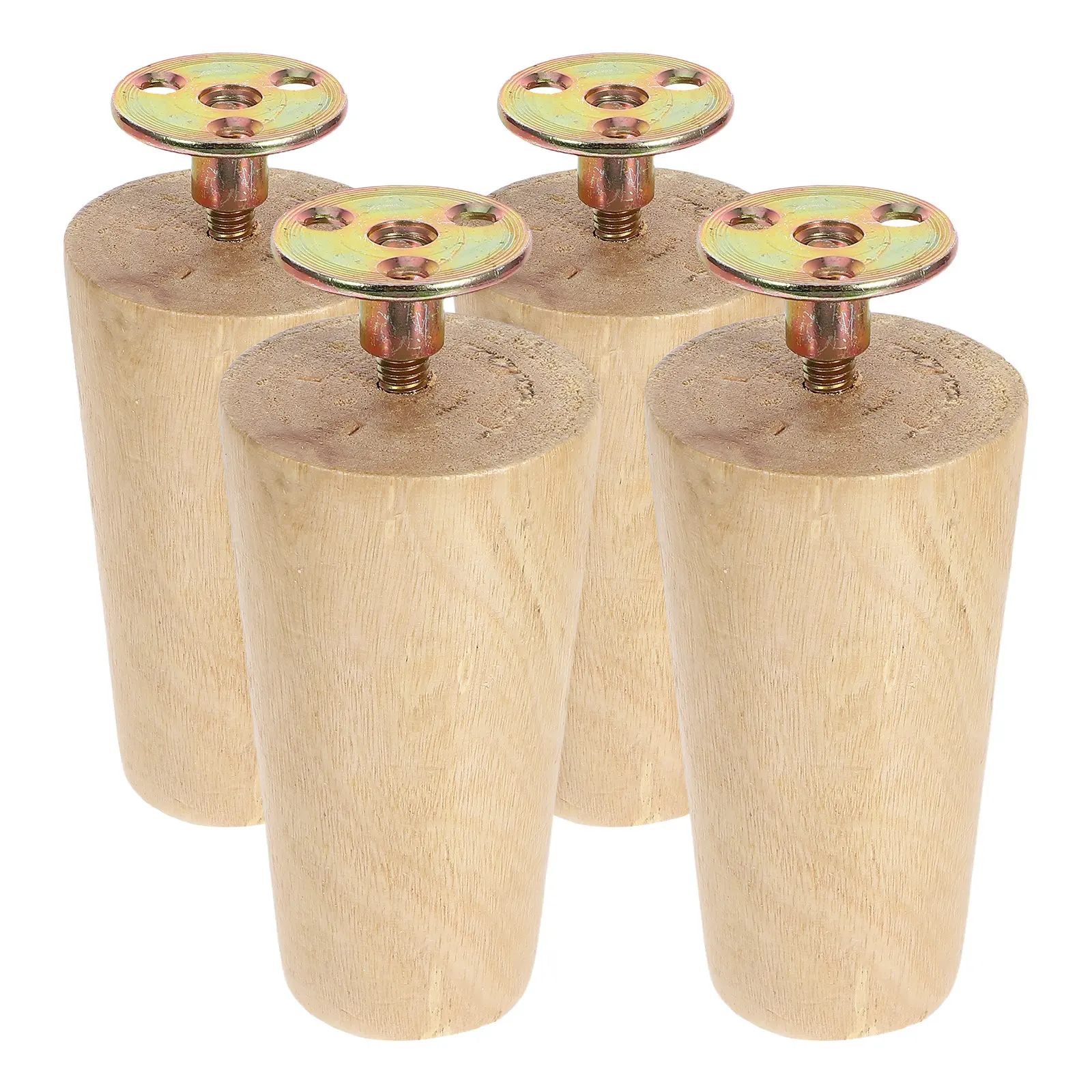

4Pcs Wood Furniture Legs Tapered Solid Wooden Sofa Chair Feet Replacement for DIY Projects Sofa Table Bed Repair Home Office