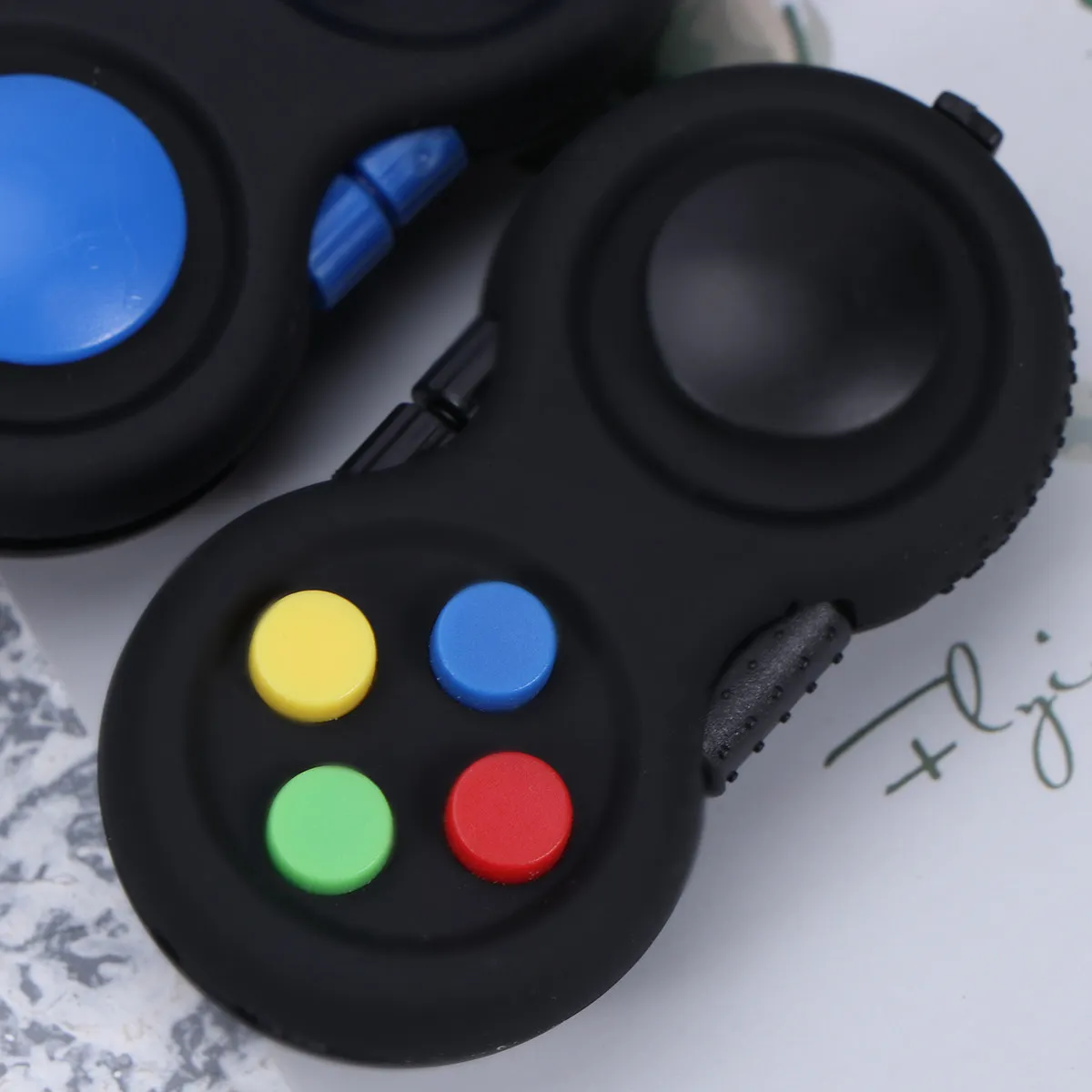 

2pcs Gamepad Fidget Rubberized Plastic Stress Relief For Kids Adults Lightweight Pocket-Sized Click Roll Massage