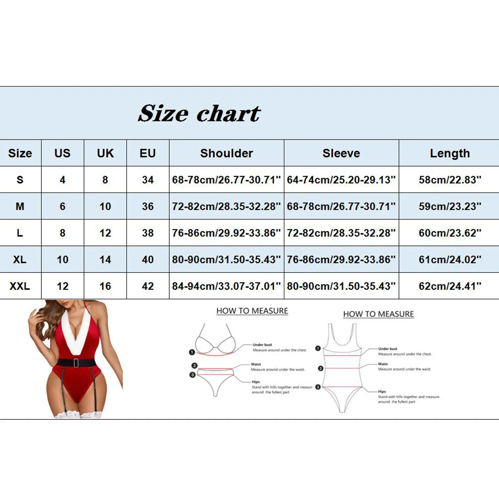 Christmas Lingerie For Women Sexy Sundress Style Christmas Home Wear Pajamas Santa Lingerie Red Teddy Bodysuit Santa With Belt