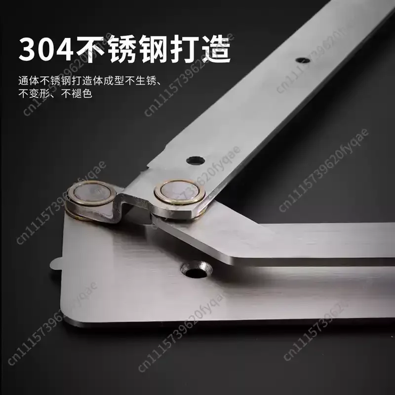 90 Degree Folding Door Hardware Kit Stainless Steel Hinge Wood Sliding Door No Bottom Track for Bedroom Bathroom Repair Parts