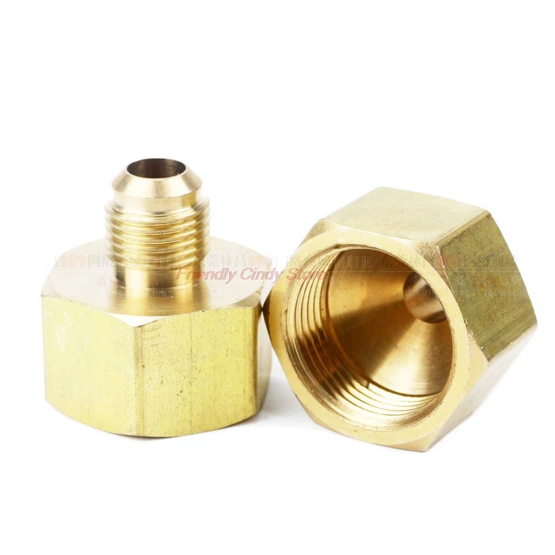 1PCS brass fitting adapter reducer SAE1/4 3/8 5/8 1/2 Brass Pipe Fitting Quick Coupler Adapter Female to Male Thread