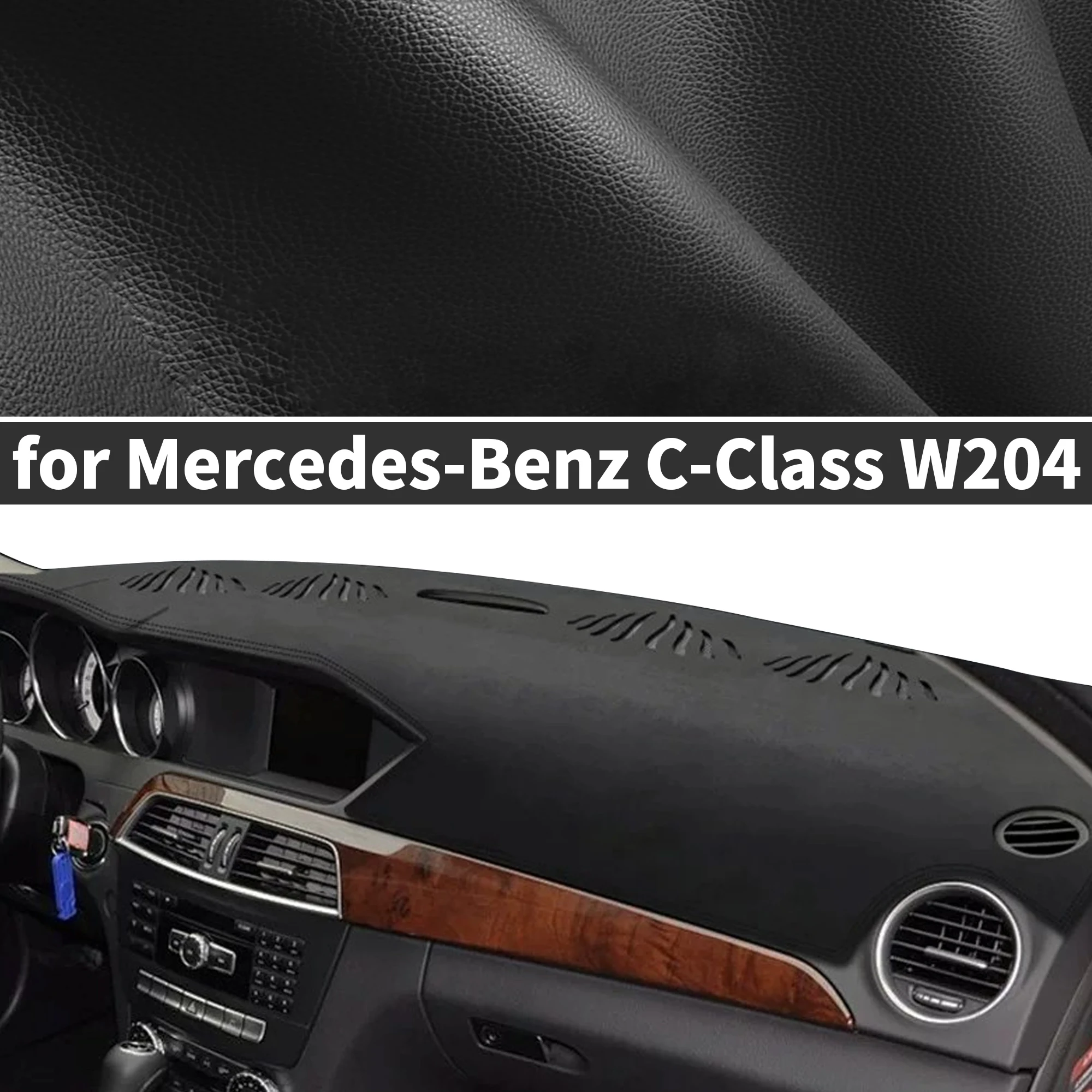 for Benz C-Class C Class W204 2011-2014 ​​Custom fit Dashboard Cover Sun Shade Dash Mat Anti‑Glare Carpet Dash Pad Dashmat
