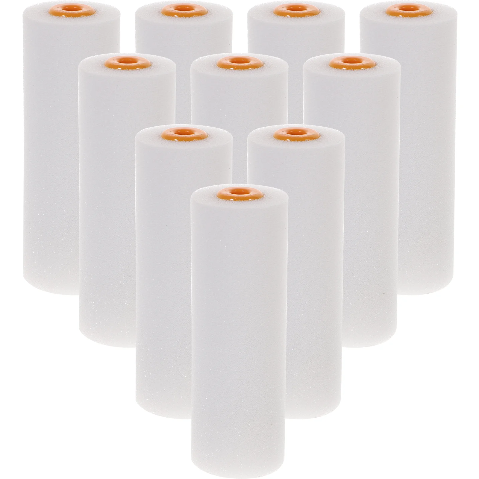 10 Pcs Sponge Paint Roller Mini Foams Corner Indoor Round 1050X350X350CM Small 4 Inch Rollers White