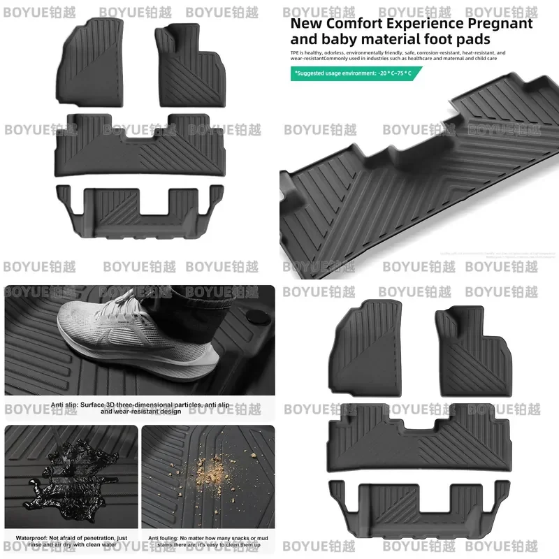 TPE Car Floor Mats for Chery JAECOO J8 Custom Fit All Weather Waterproof Auto Interior Accessories Non Slip Protection Liners