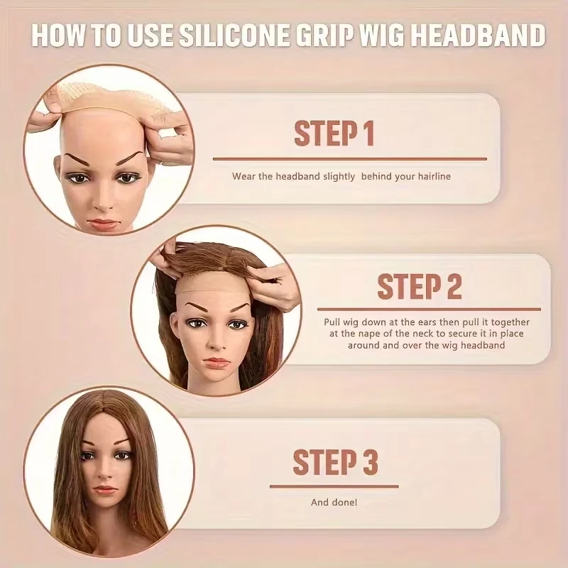 Fashion Solid Color Soft Silicone Headband Elastic Non Slip Hair Hoop Head Band firmly Anti-Slip for Wig Hair Accessories image 6
