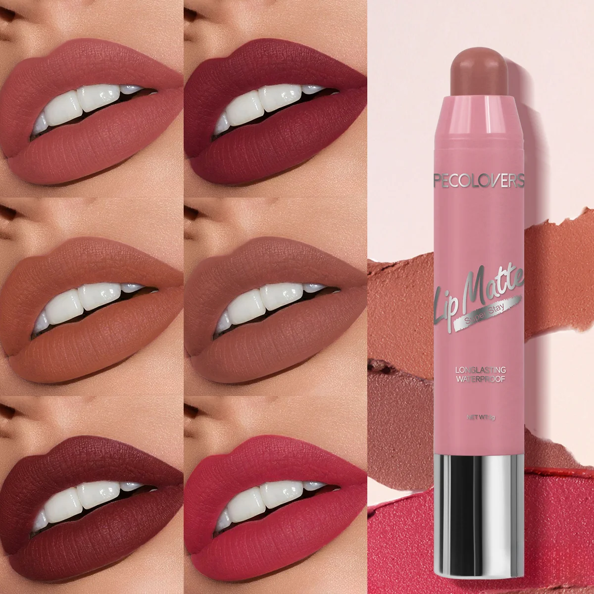 Penna per rossetto Rossetto multicolore impermeabile a lunga durata altamente pigmentato Ideale per gli amanti della bellezza in varie occasioni