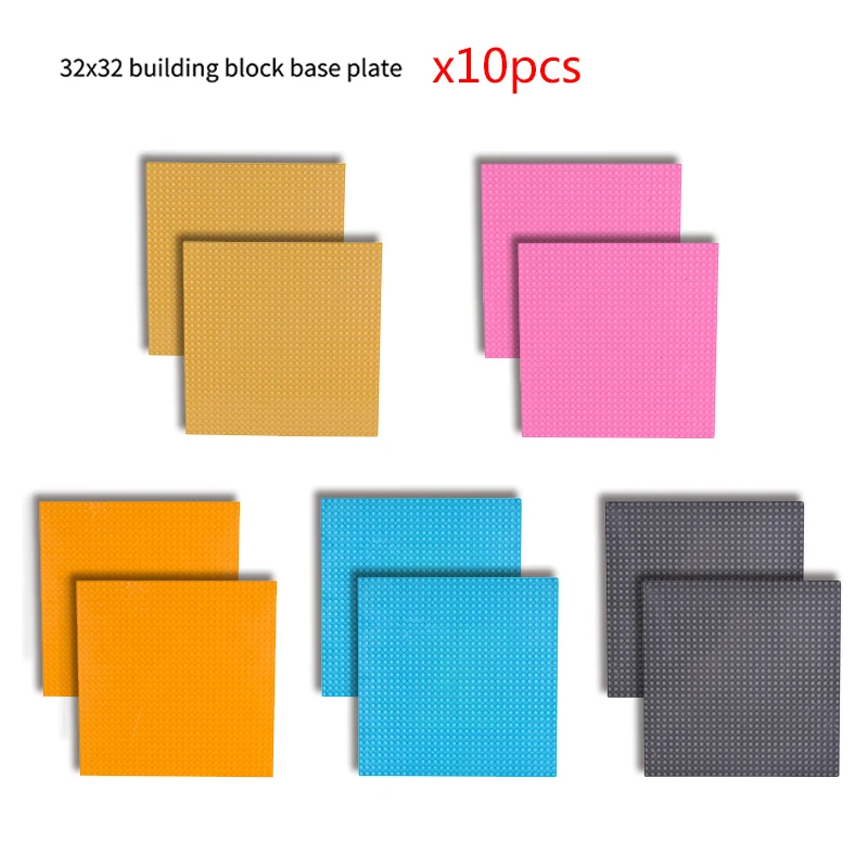 32*32 Dots Small Size City Road Straight Crossroad Curve T-Junction Baseplate Base Plate Board Parts Building Blocks Bricks Toys