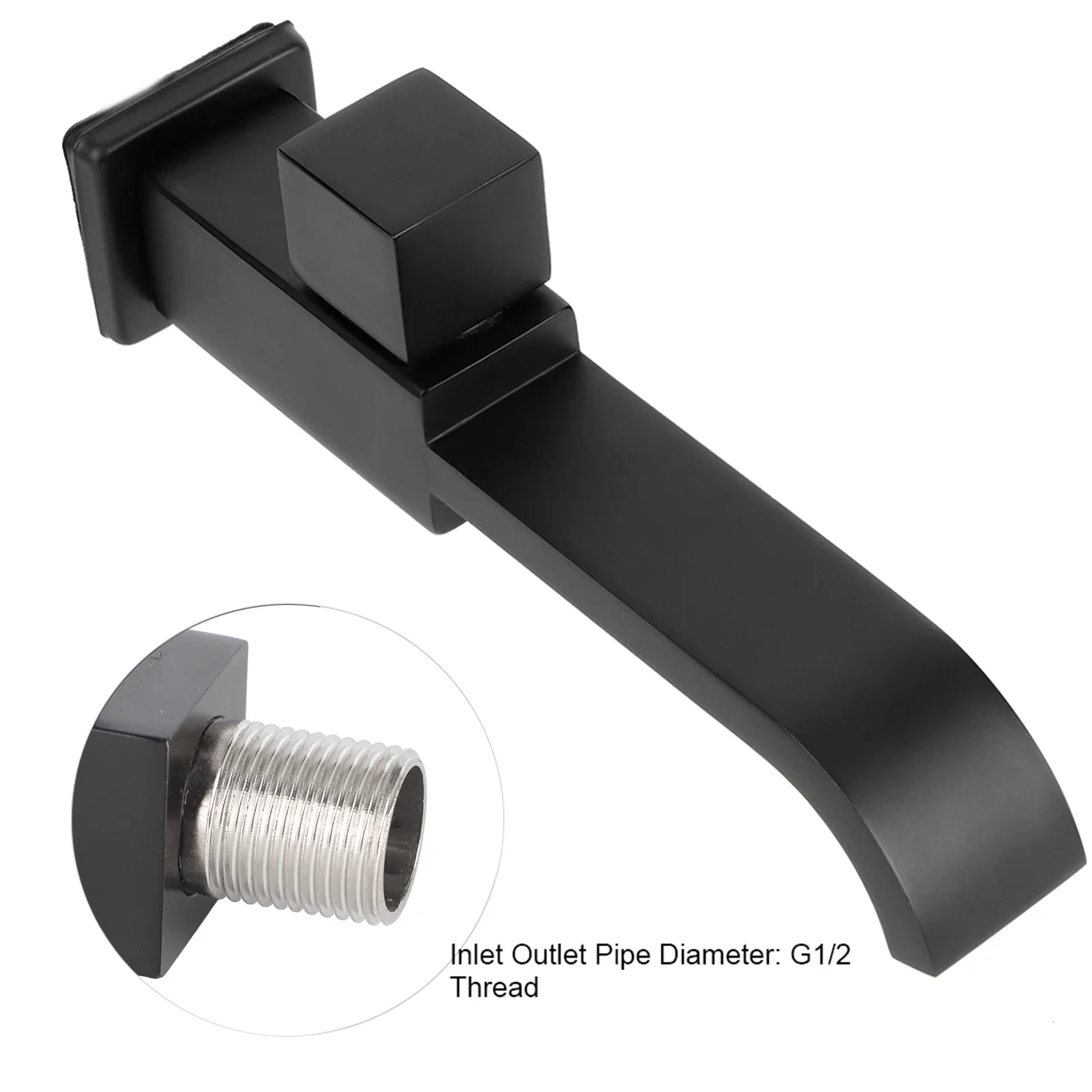 

Wall Mounted Wash Basin Sink Tap Bathroom Accessories Matte Black Faucet Basin Faucet Wall Mounted Faucet G1/2