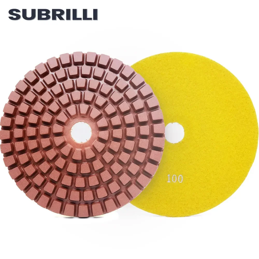 SUBRILLI 200mm Diamond Polishing Pad 8inch Floor Renovate Grinding Disc Granite Marble Concrete Polishing Wheel Grit50# - 3000#