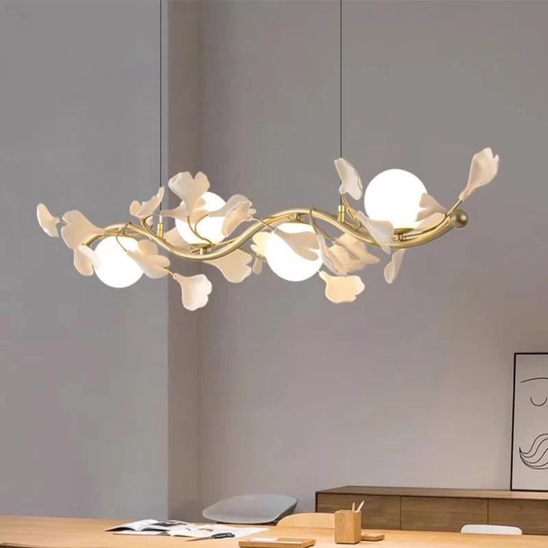 Minimalist Creative Petal Chandelier Suitable for G9 Decorative Lights in Restaurants Corridors Bars Living Rooms Bedrooms Etc