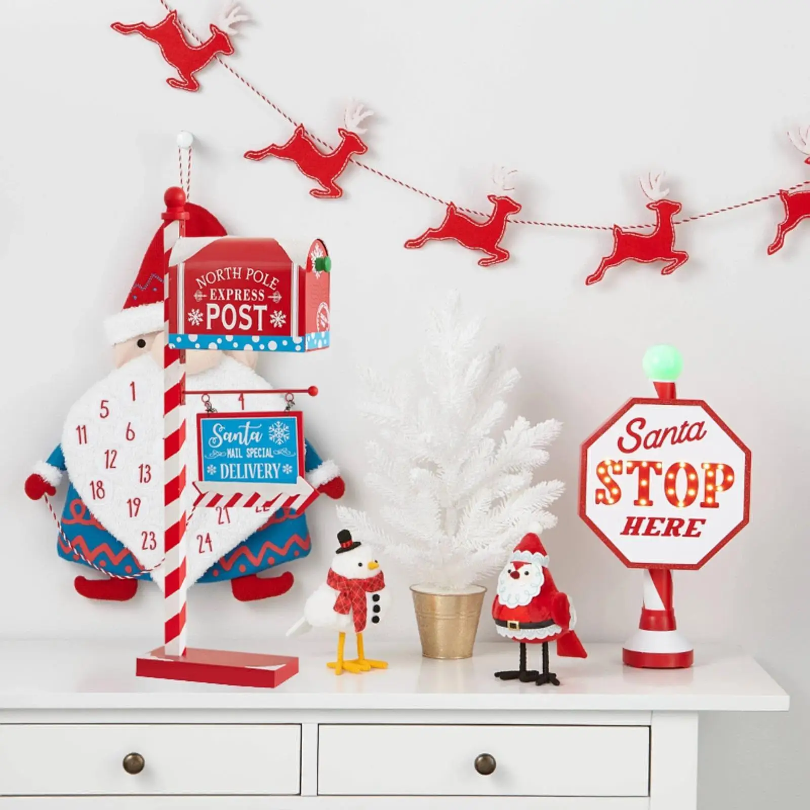 

Christmas Decoration Xmas Delivery Mailbox Iron Letters to Santa Letter Box